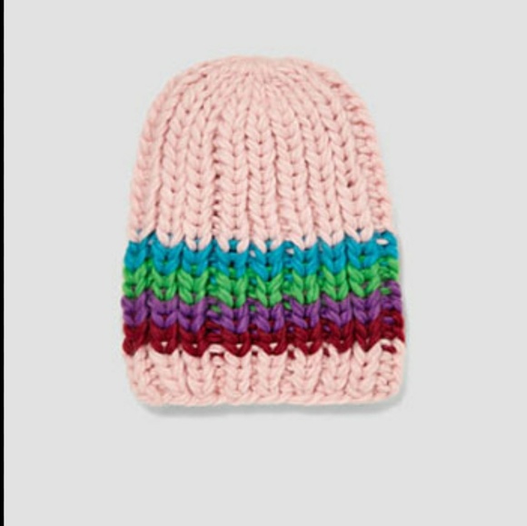 Zara Accessories Pink Chunky Knit Adult Beanie - Picture 2 of 4